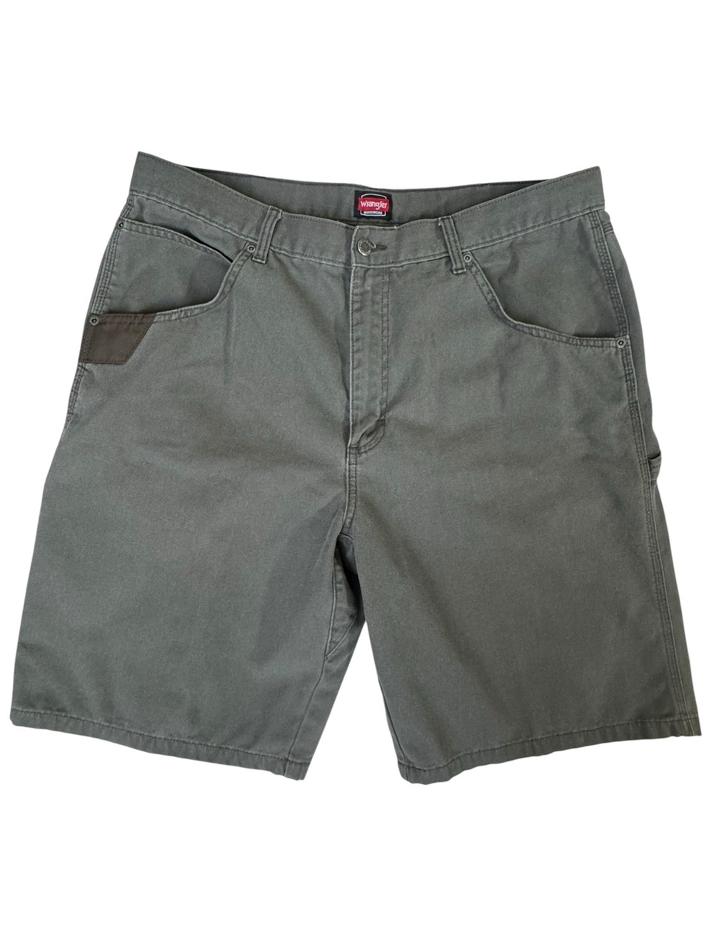 Wrangler Workwear Carpenter Shorts Gray Utility Canvas Men’s Size 38 Workwear